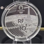 France 2024 Silver Proof coin Paris Olympic sports Pole vault WORLD COINS