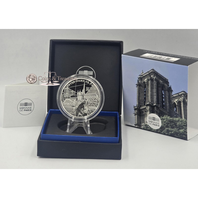 France 2025 Silver Proof coin Unesco Notre Dame 999 WORLD COINS