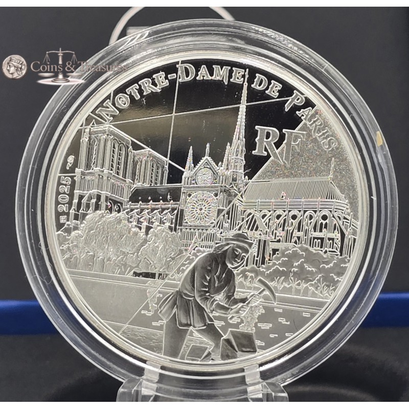 France 2025 Silver Proof coin Unesco Notre Dame 999 WORLD COINS