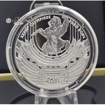 France 2024 Silver Proof coin Paris Olympics Opera Garnier