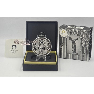 France 2024 Silver Proof coin Paris Olympics Louvre