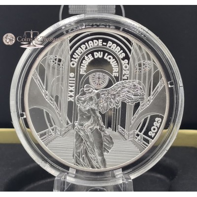 France 2024 Silver Proof coin Paris Olympics Louvre