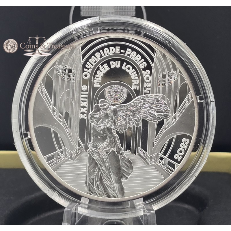 France 2024 Silver Proof coin Paris Olympics Louvre WORLD COINS