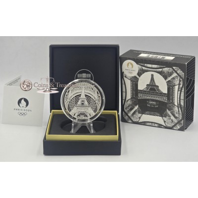 France 2024 Silver Proof coin Paris Olympics Eiffel Tower