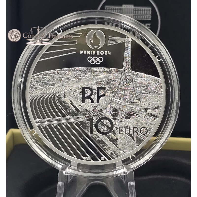 France 2024 Silver Proof coin Paris Olympics Eiffel Tower WORLD COINS
