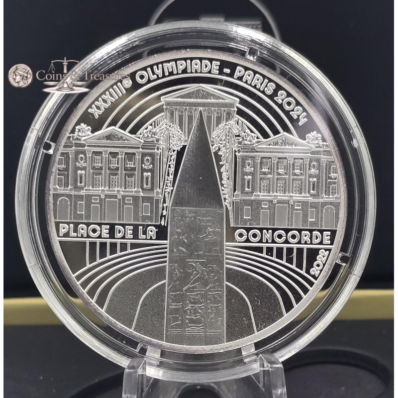 France 2022 Silver Proof coin 999 Place de la Concorde WORLD COINS