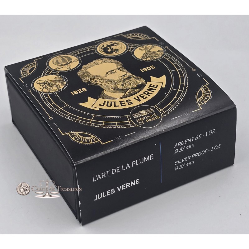 France 2025 Jules Verne The Art of The Pen 1 oz 999 Silver Coin WORLD COINS