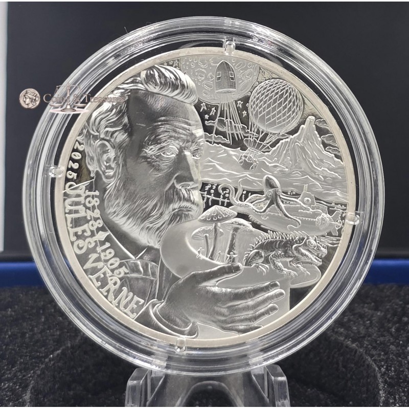France 2025 Jules Verne The Art of The Pen 1 oz 999 Silver Coin WORLD COINS