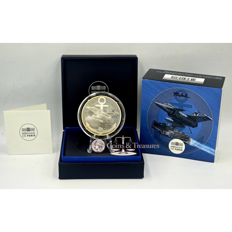 France 2022 Silver Proof coin 999 Aviation Rafale Fighter WORLD COINS