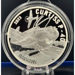 France 2023 Silver Proof coin Piefort  999 Aviation Curtiss P-40 WORLD COINS