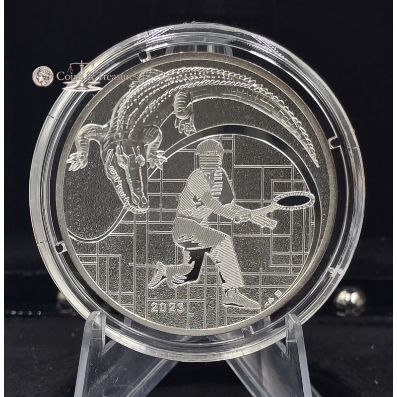 France 2023 Silver Proof coin Tennis Roland Garros Lacoste WORLD COINS