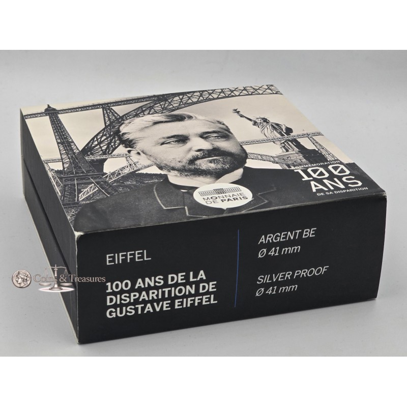France 2023 Silver Proof coin Gustave Eiffel 2 oz 999 WORLD COINS