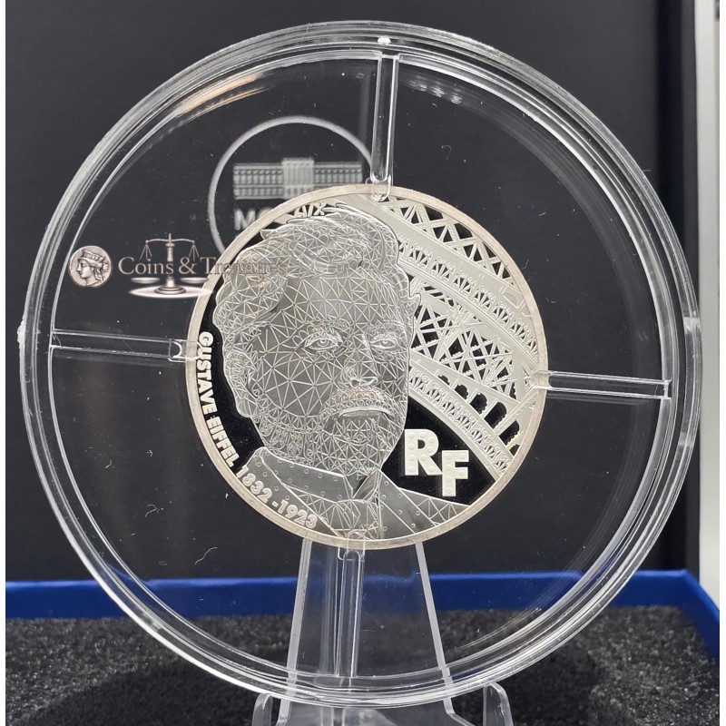France 2023 Silver Proof coin Gustave Eiffel 2 oz 999 WORLD COINS