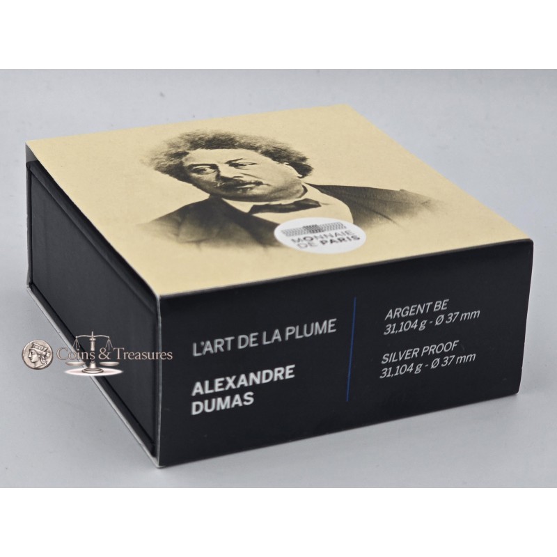 France 2024 Silver Proof coin Alexandre Dumas 1oz 999 WORLD COINS