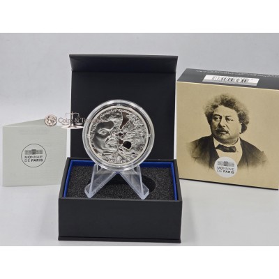 France 2024 Silver Proof coin Alexandre Dumas 1oz 999