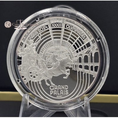 France 2021 Silver Proof coin 999 Grand Palais Palace