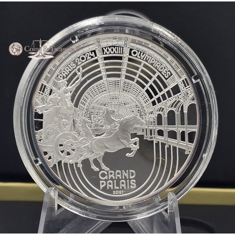 France 2021 Silver Proof coin 999 Grand Palais Palace WORLD COINS