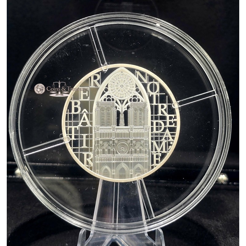 France 2024 Silver Proof coin Notre Dame 2 oz 999 WORLD COINS