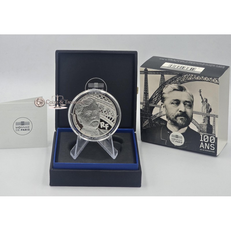 France 2023 Silver Proof coin Gustave Eiffel 999 Tower WORLD COINS
