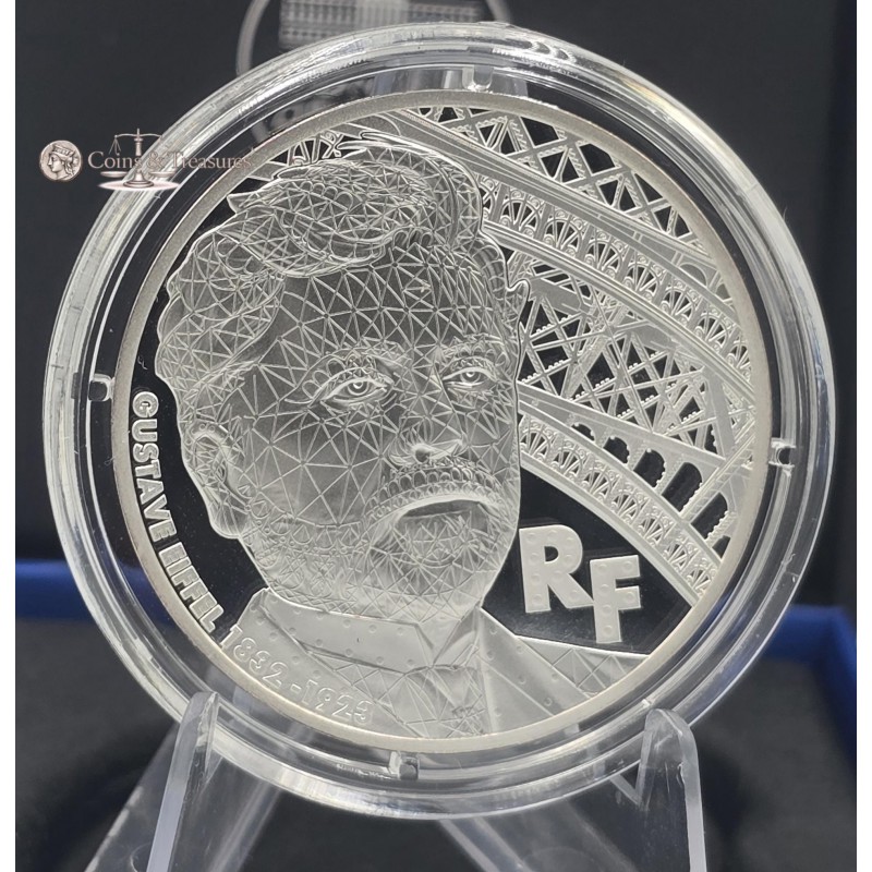 France 2023 Silver Proof coin Gustave Eiffel 999 Tower WORLD COINS