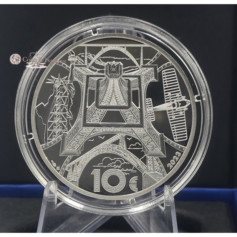 France 2023 Silver Proof coin Gustave Eiffel 999 Tower WORLD COINS