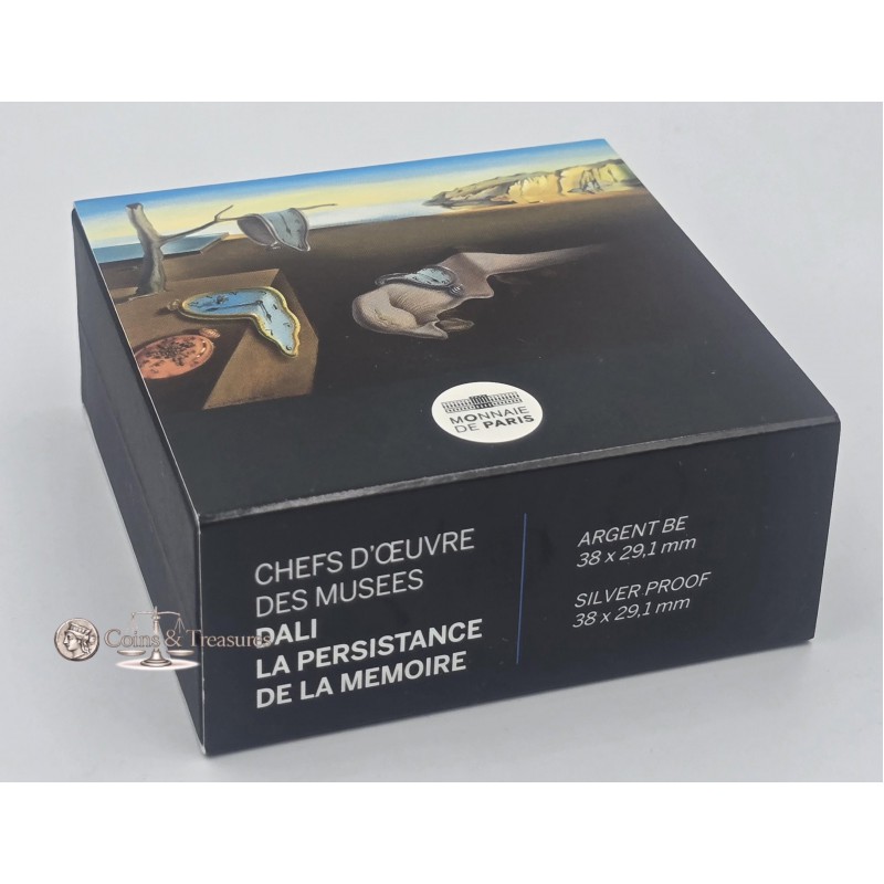 France 2021 Silver Proof coin Dali Persistence of Memory WORLD COINS