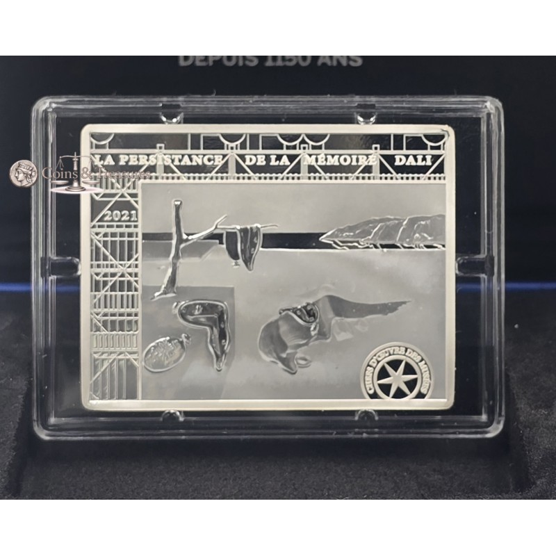France 2021 Silver Proof coin Dali Persistence of Memory WORLD COINS