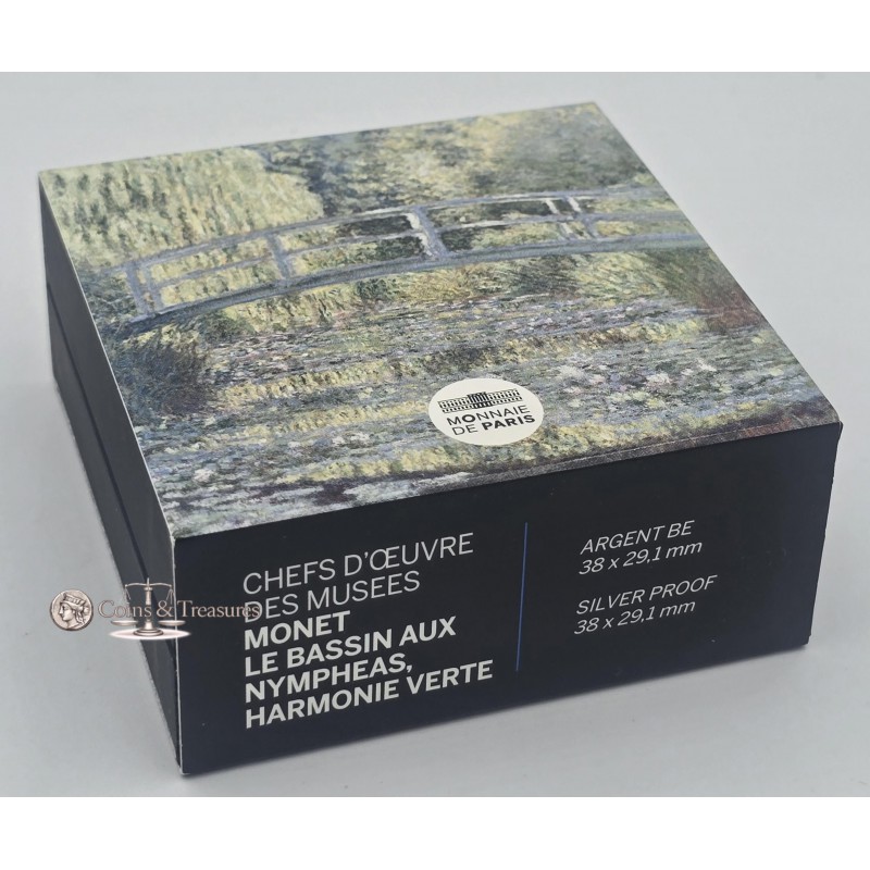 France 2022 Silver Proof coin Claude Monet water lilies WORLD COINS