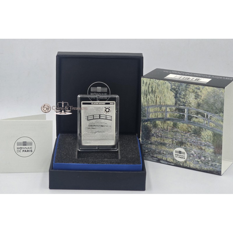 France 2022 Silver Proof coin Claude Monet water lilies WORLD COINS
