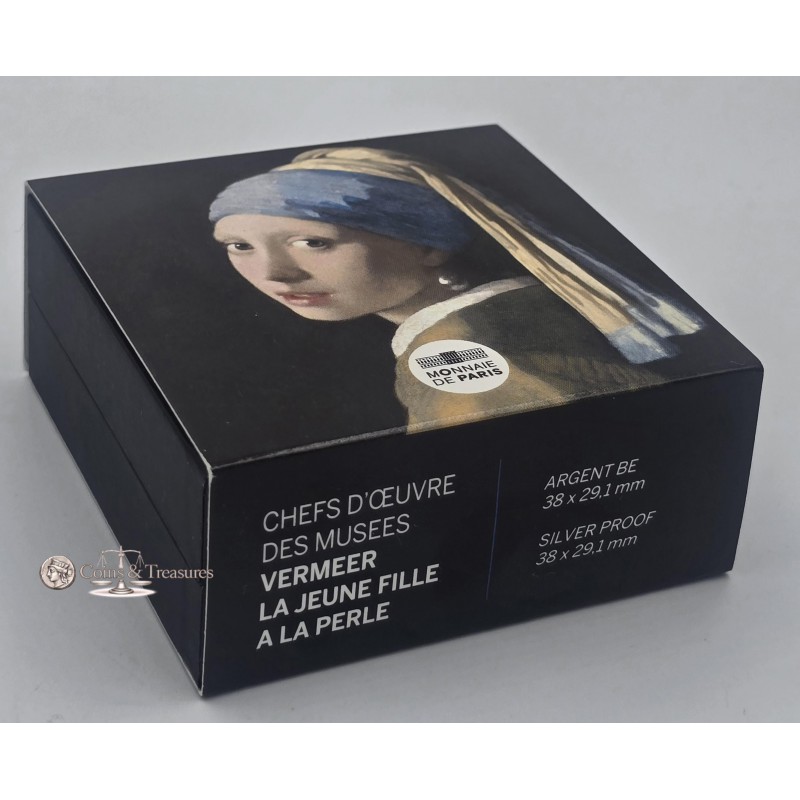 France 2021 Silver Proof coin Vermeer Girl with Pearl WORLD COINS