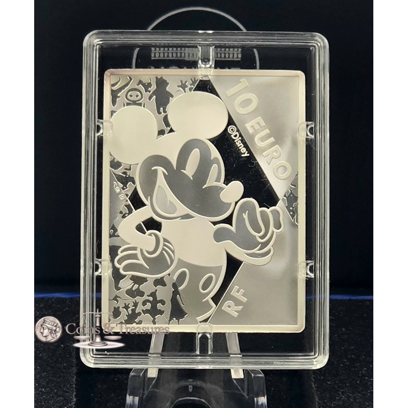 France 2023 Disney 100th Anniversary Silver Coin Bar 999 2024 WORLD COINS