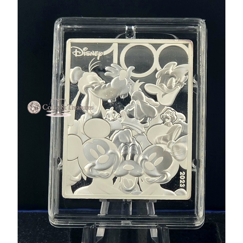 France 2023 Disney 100th Anniversary Silver Coin Bar 999 2024 WORLD COINS