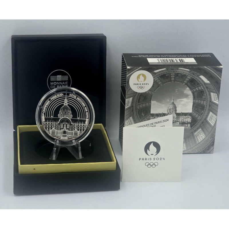 France 2023 Silver Proof coin 999 Hotel National Paris 2024 WORLD COINS