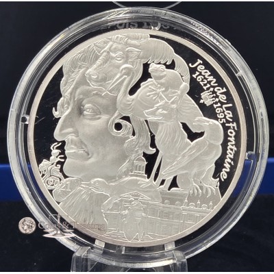 France 2021 Silver Proof coin 999 Jean de la Fontaine