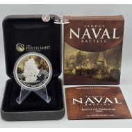 TRAFALGAR Famous Naval Battles 1805 Silver Coin Cook Islands 2010