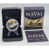 HAMPTON ROADS Famous Naval Battles 1862 Silver Coin Cook Islands 2010