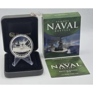 JUTLAND Famous Naval Battles 1916 Silver Coin Cook Islands 2010
