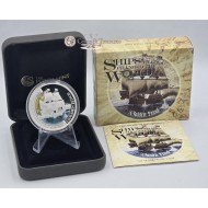 GOLDEN HIND Ships that Changed the World Silver Coin Tuvalu 2011