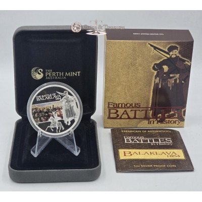 BALAKLAVA Famous Battles 1854 Silver Coin Tuvalu 2009