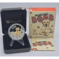 Working Dogs LABRADOR RETRIEVER Guide dog Silver Coin Tuvalu 2011