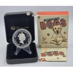 Working Dogs LABRADOR RETRIEVER Guide dog Silver Coin Tuvalu 2011 GOLD AND SILVER BULLION