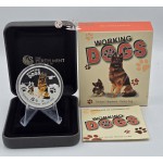 Working Dogs GERMAN SHEPHERD police dog Silver Coin Tuvalu 2011 GOLD AND SILVER BULLION