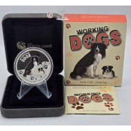 Working Dogs BORDER COLLIE Silver Coin Tuvalu 2011