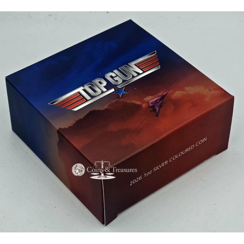 TOP GUN 40th Anniversary 1 Oz Silver Coin Tuvalu 2026 GOLD AND SILVER BULLION