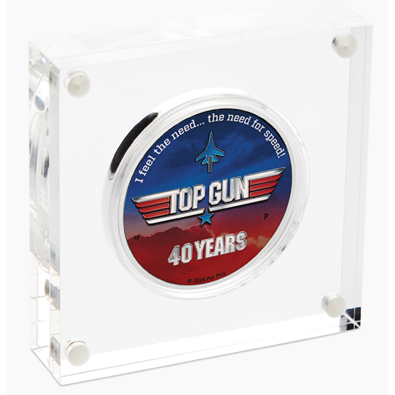 TOP GUN 40th Anniversary 1 Oz Silver Coin Tuvalu 2026 GOLD AND SILVER BULLION