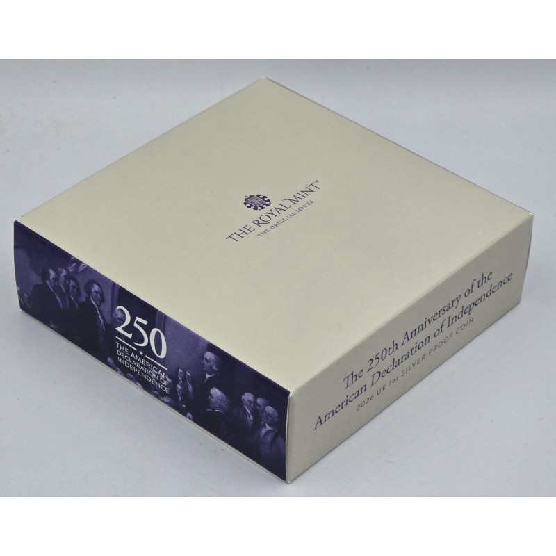 UK 2026 US Declaration of Independence Silver Proof 1oz coin GOLD AND SILVER BULLION