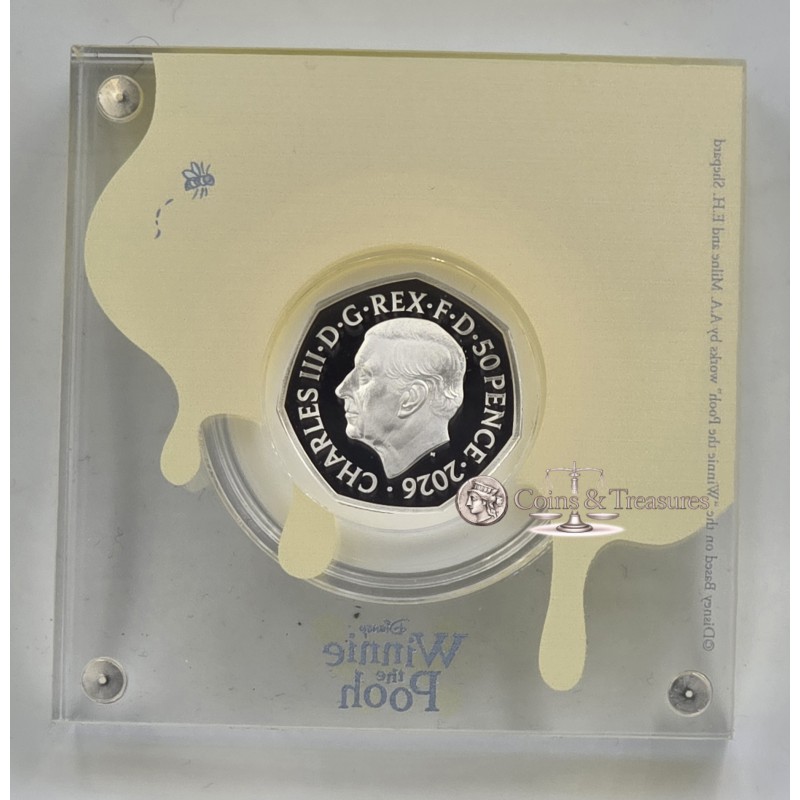 UK Winnie the Pooh Disney 2026 Loyalty Silver Proof Coin WORLD COINS
