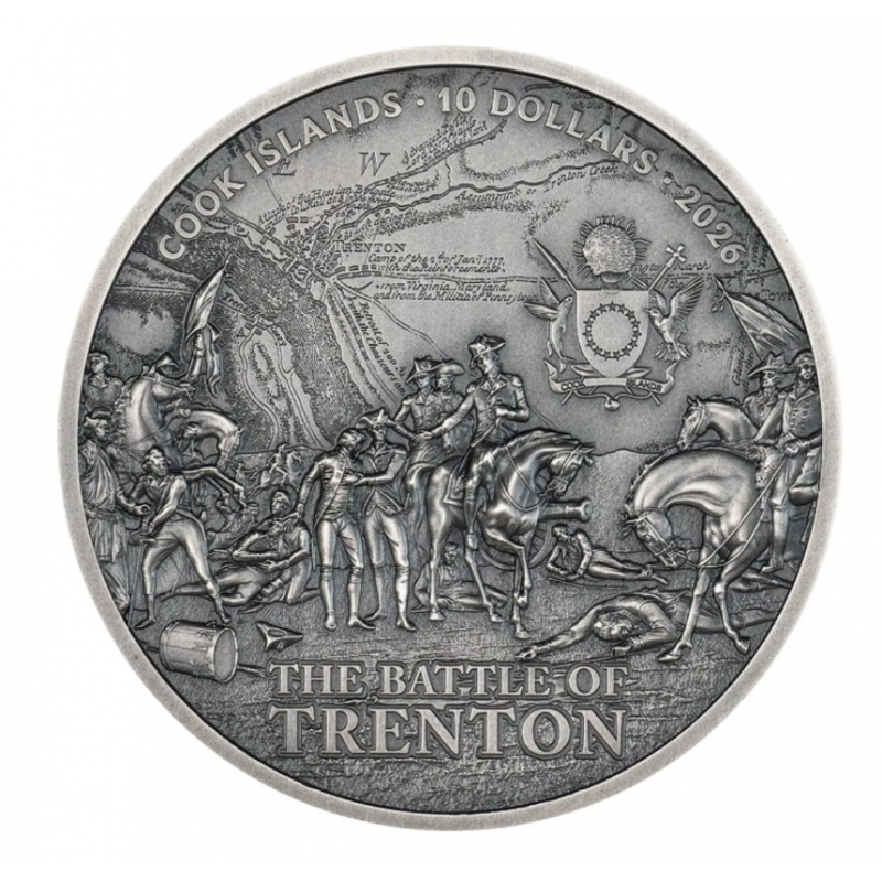 DELAWARE Forging of Independence 2 Oz Silver Coin Cook Islands 2026 GOLD AND SILVER BULLION