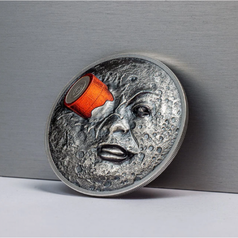 TRIP TO THE MOON 120th Anniversary 2 Oz Silver Coin Palau 2022 GOLD AND SILVER BULLION