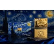 Vincent Van Gogh Starry Night 1/1000 Oz .999 Gold in Coin card
